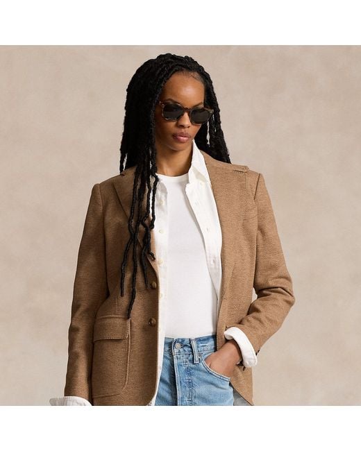 Polo Ralph Lauren Brown Wool-Cotton Herringbone Jacket