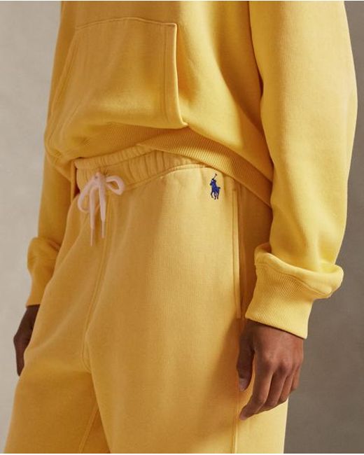 Pantalón De Chándal De Felpa Con Cordón Polo Ralph Lauren de color Yellow