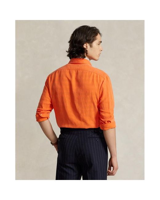 Polo Ralph Lauren Orange Classic Fit Linen-silk Workshirt for men