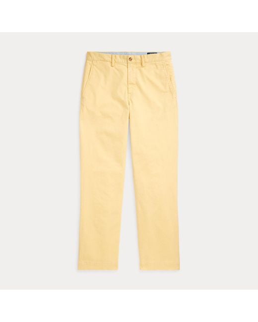 Pantaloni Bedford stretch Straight-Fit di Polo Ralph Lauren in Yellow da Uomo