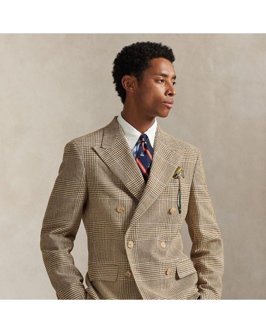 Polo Ralph Lauren Natural Polo Tailored Fit Plaid Suit Jacket for men