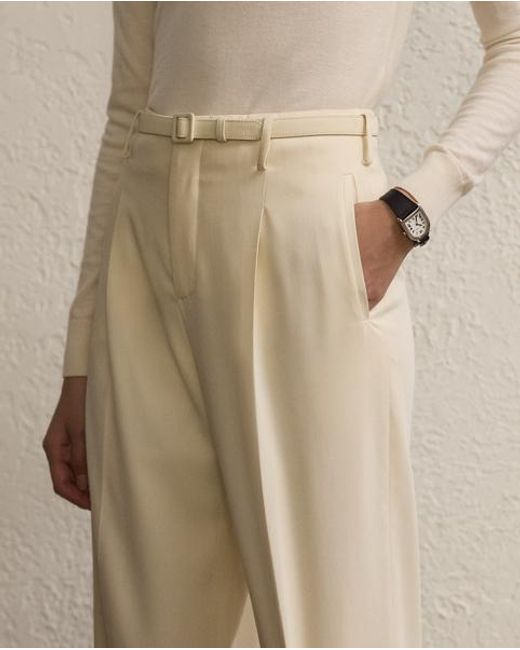 Ralph Lauren Natural Acklie Wool Gabardine Trouser