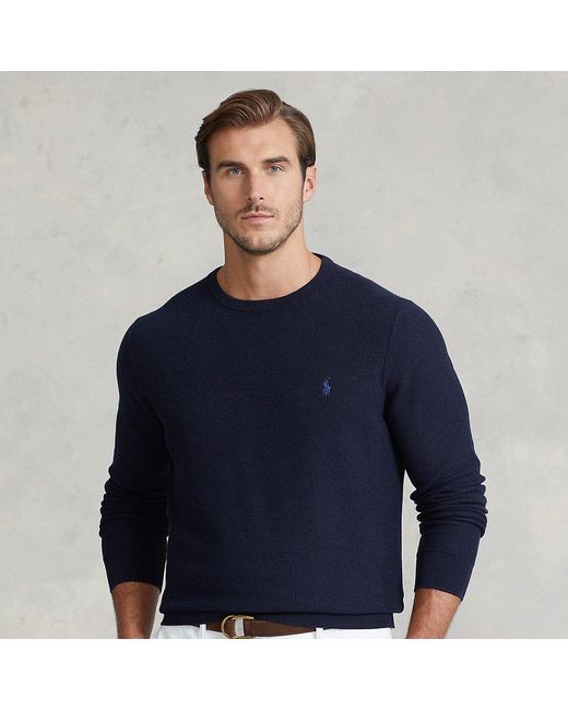 Polo Ralph Lauren Ralph Lauren Mesh-knit Cotton Crewneck Sweater in ...