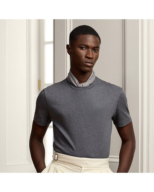 Ralph Lauren Interlock Crewneck T shirt in Grey for Men Lyst UK