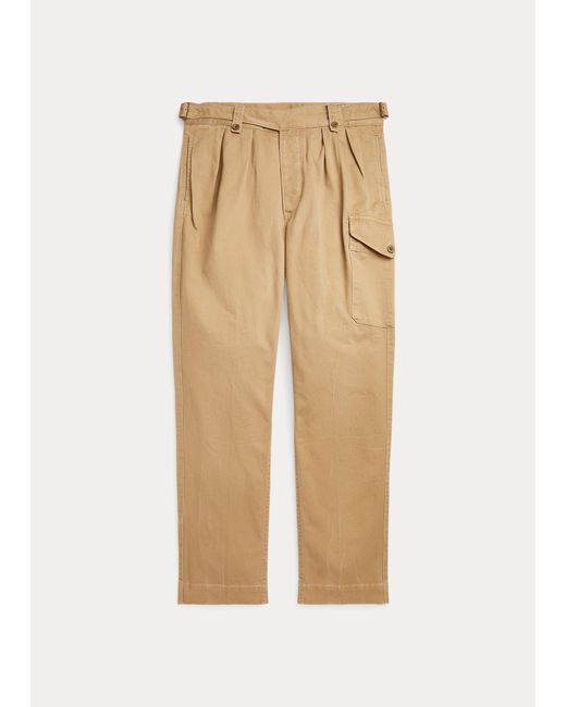 Polo Ralph Lauren Natural Pleated Baggy Fit Chino Cargo Trouser for men