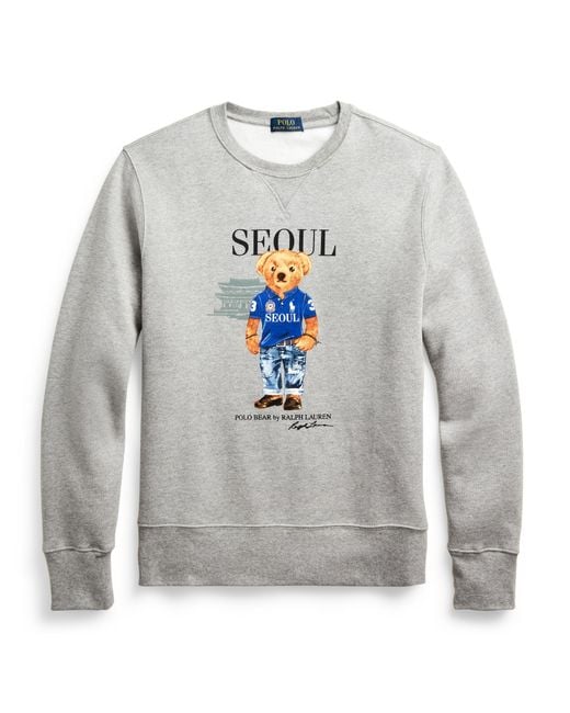 Ralph Lauren Gray Polo Bear - Seoul Bear Sweatshirt for men