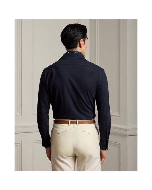 Ralph Lauren Knit Oxford Shirt in Blue for Men | Lyst