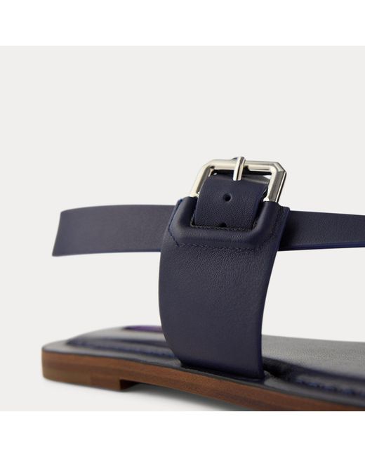 Ralph Lauren Blue Payton Calfskin Sandal