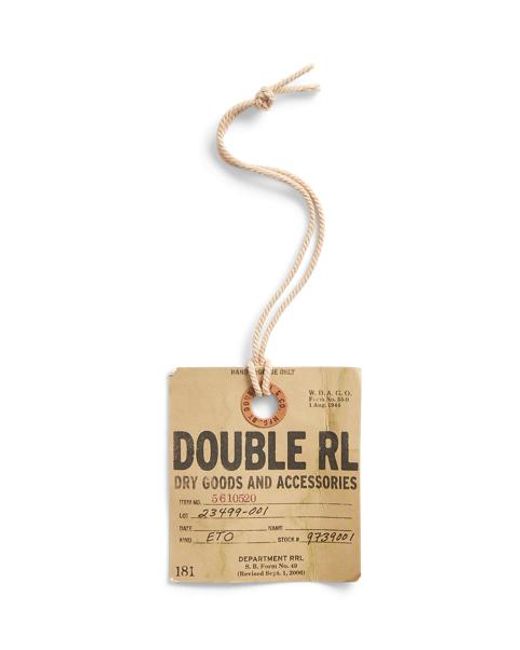 RRL Brown Leather Double-prong Belt for men