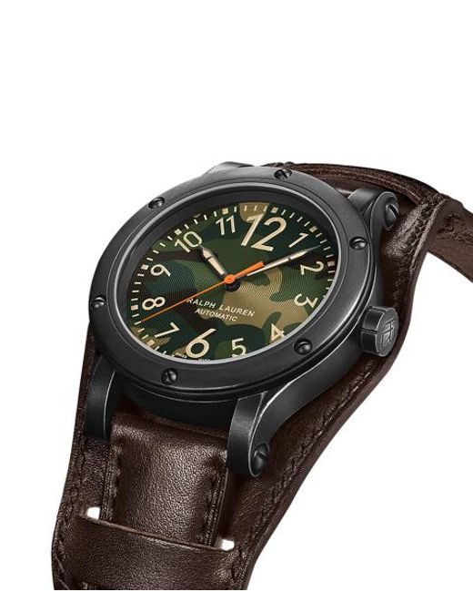 Ralph Lauren 42 Mm Verouderd Stalen Horloge in het Metallic voor heren