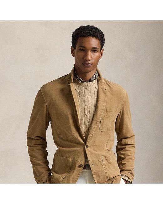Polo Ralph Lauren Suède Jack in het Natural voor heren