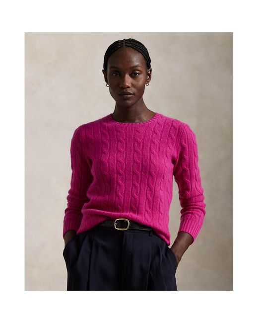 Ralph lauren pink cashmere sweater clearance