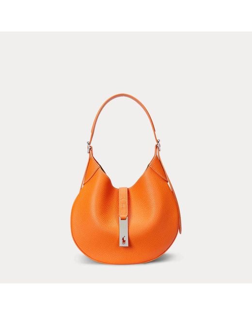 Polo Ralph Lauren Brown Polo Id Embossed Small Shoulder Bag