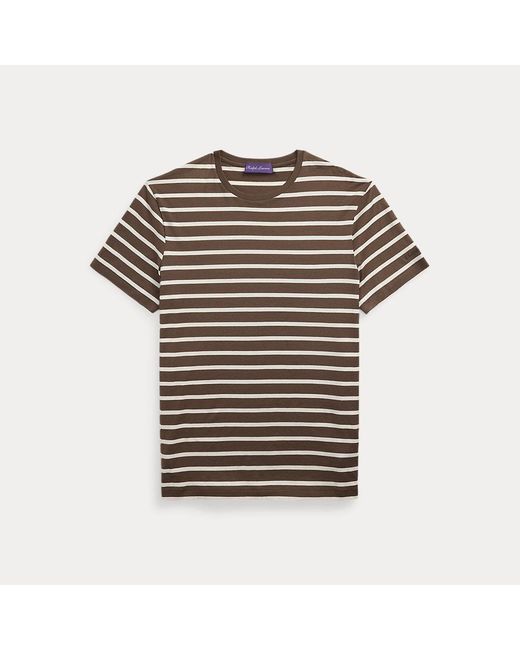 Camiseta De Hilo De Escocia Con Rayas Ralph Lauren de hombre de color Brown