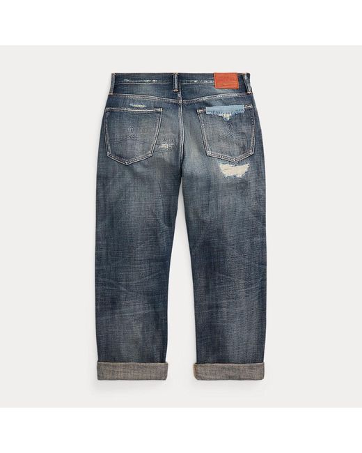 RRL 5-Pocket-Jeans Sumter in Used-Optik in Blue für Herren