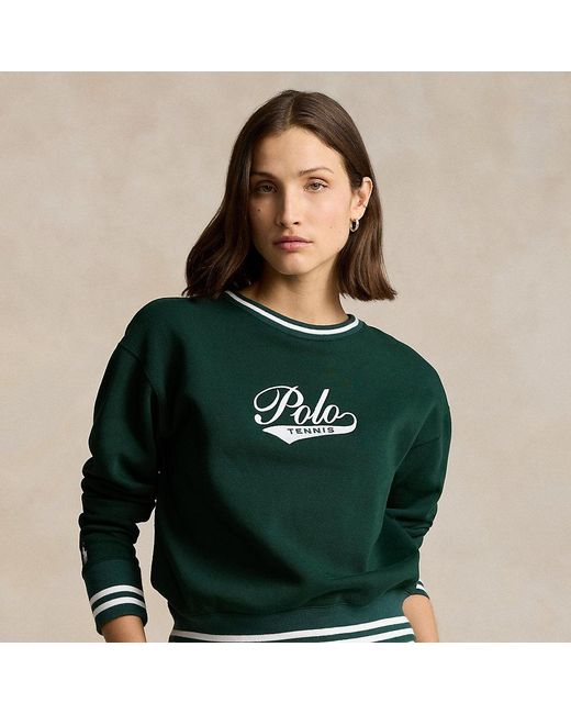 Polo Ralph Lauren Green Wimbledon Logo Fleece Sweatshirt