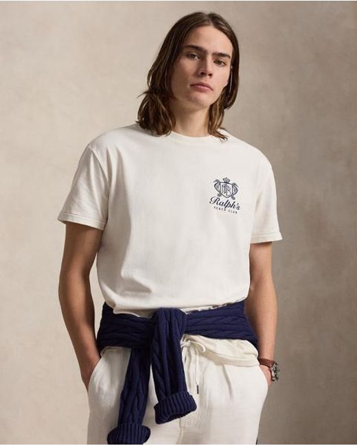 Polo Ralph Lauren Gray Classic Fit Jersey Graphic T-Shirt for men
