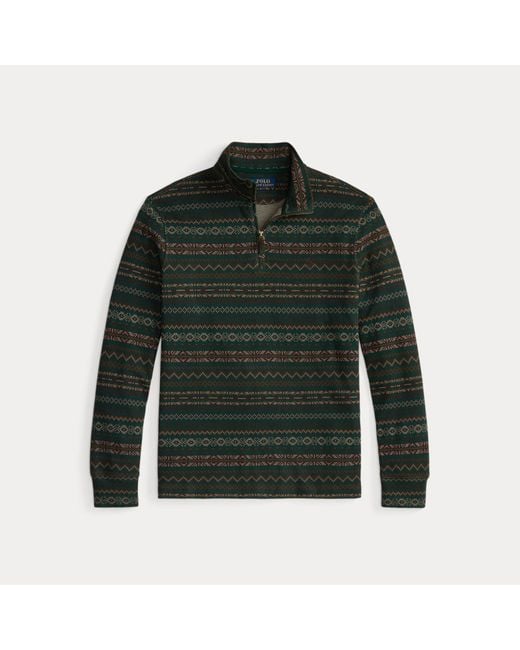 Polo Ralph Lauren Rippenstrickpullover Im Fair-Isle-Stil in Green für Herren