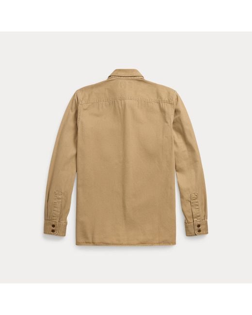 RRL Natural Twill Officer's Workshirt for men