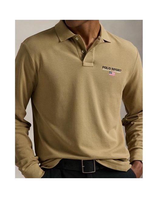 Polo Ralph Lauren Natural Classic Fit Polo Sport Mesh Polo Shirt for men