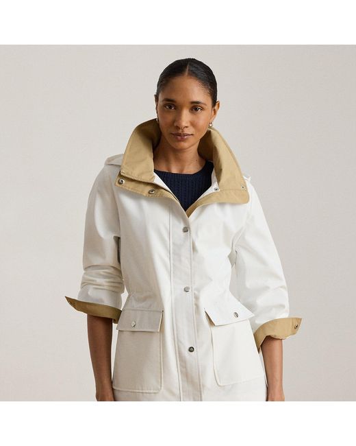Ralph Lauren White Hooded Funnelneck Anorak