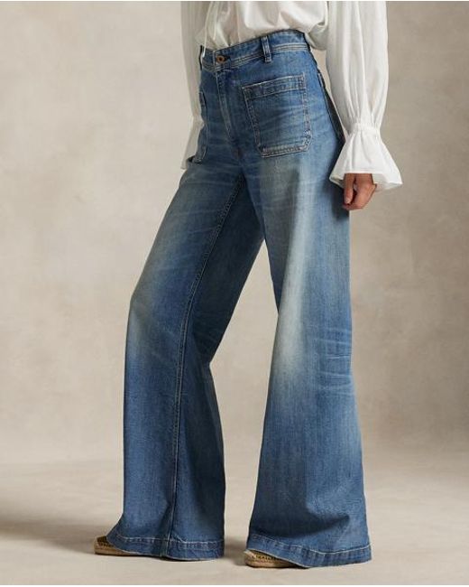 Polo Ralph Lauren Blue High-Rise Boot Jean
