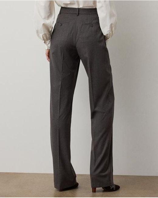 Ralph Lauren Gray Brie Wool-Blend Trouser