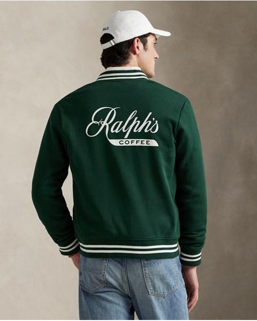 Polo Ralph Lauren Green Ralph Lauren's Coffee Baseball Jacket for men