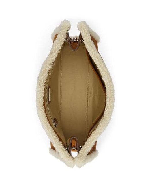 Ralph Lauren Bradley Grote Draagtas Met Schapenvacht in het Black