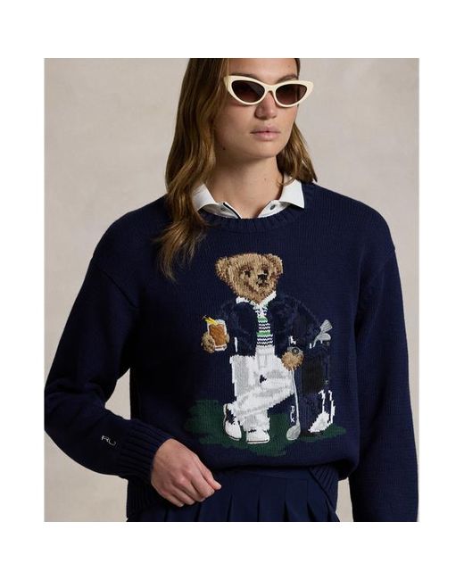 Ralph Lauren Blue Polo Bear Crewneck Jumper