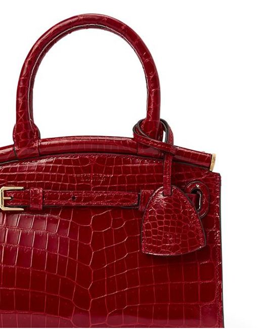 Ralph Lauren Red Rl50 Caiman Mini Bag