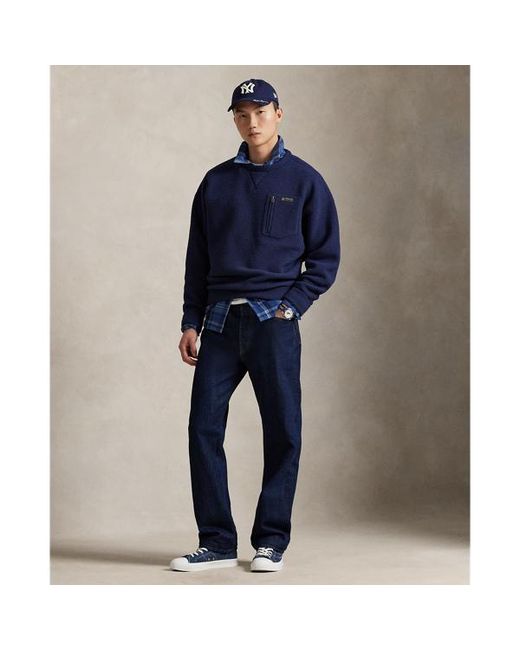 Polo Ralph Lauren Blue Relaxed Fit Pile Fleece Sweatshirt for men