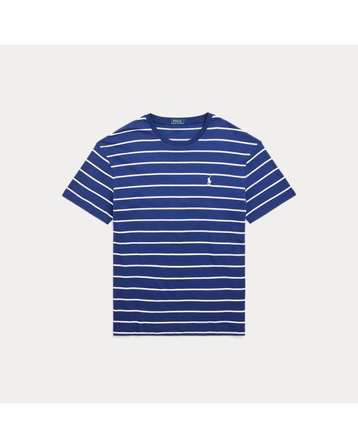 Polo Ralph Lauren Blue Classic Fit Striped Soft Cotton T-shirt for men