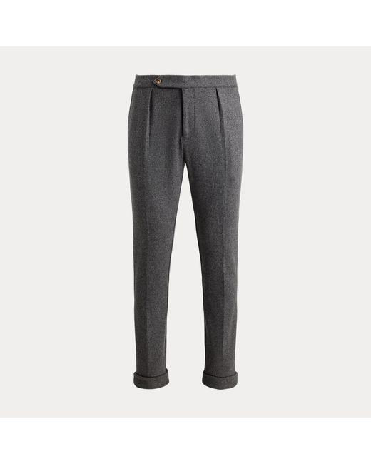 Ralph Lauren Black Knit Flannel Suit Trouser for men