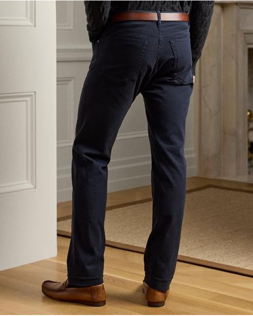 Ralph Lauren Black Slim Fit Stretch Twill Pant for men