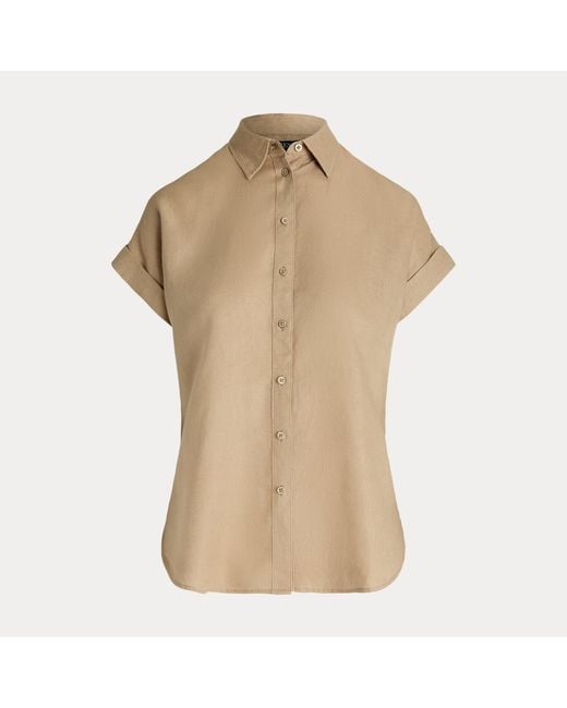 Ralph Lauren Natural Relaxed Fit Linen Short-Sleeved Shirt