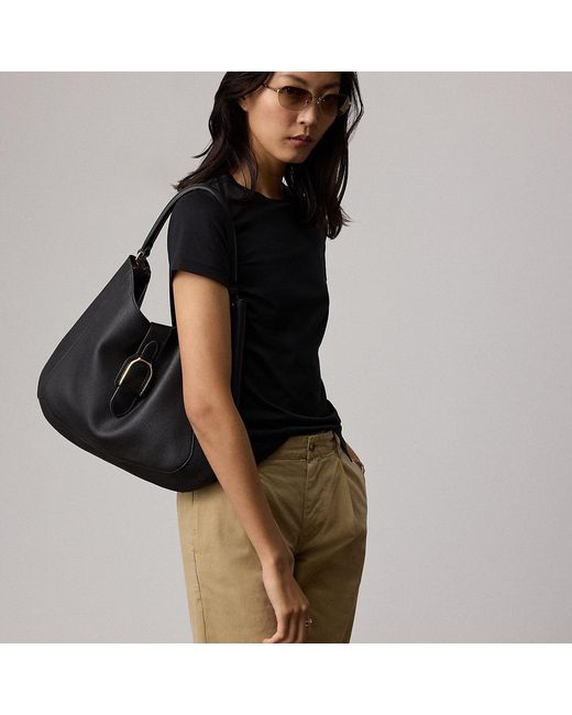 Ralph Lauren Black Welington Calfskin Medium Shoulder Bag