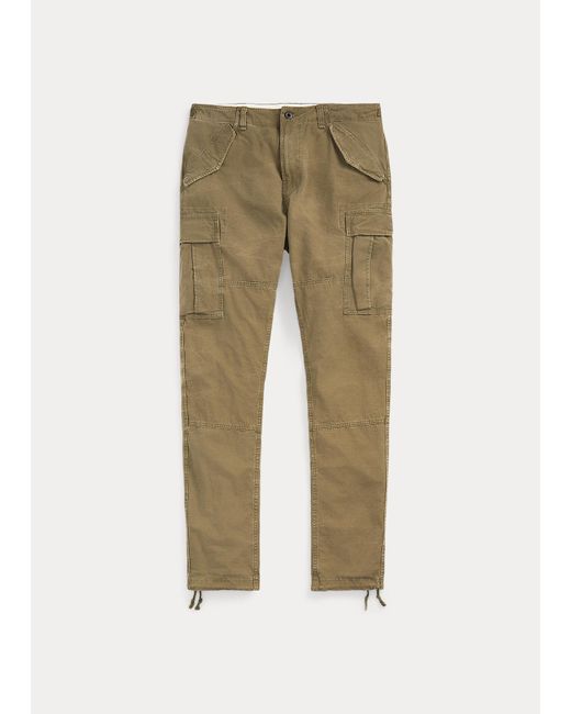Ralph Lauren Black Slim Fit Canvas Cargo Pants for men