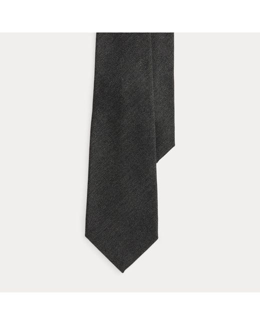 Ralph Lauren Black Brushed Cashmere Twill Tie for men
