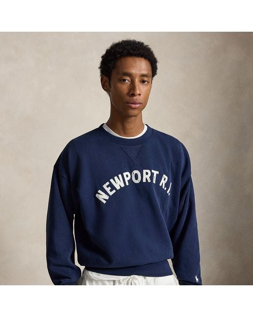 Polo Ralph Lauren Blue Vintage Fit Fleece Graphic Sweatshirt for men