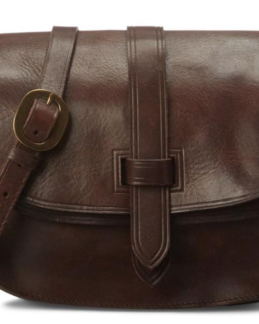 RRL Blue Leather Crossbody Bag