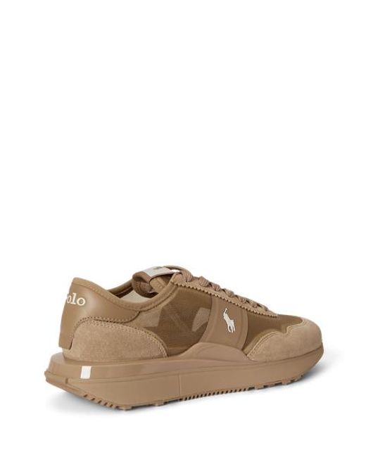 Polo Ralph Lauren Natural Train 89 Mesh-Suede Trainer