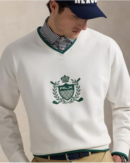 Ralph Lauren Relaxed Fit Double-Knit Sweatshirt in het White voor heren