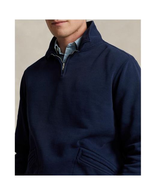 Polo Ralph Lauren Fleece-Sweatshirt mit Kragen in Blue für Herren