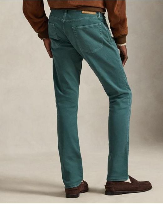 Ralph Lauren Blue Sullivan Slim Garment-Dyed Stretch Jean for men