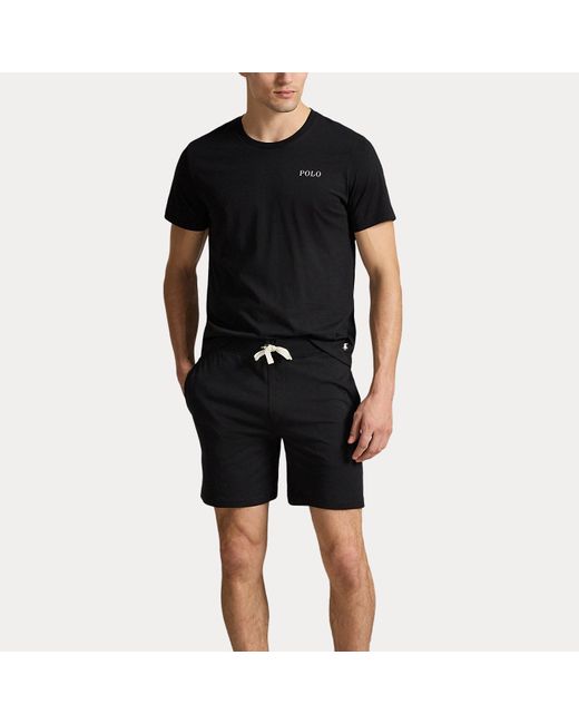 Polo Ralph Lauren Black Cotton Jersey Sleep Shirt for men