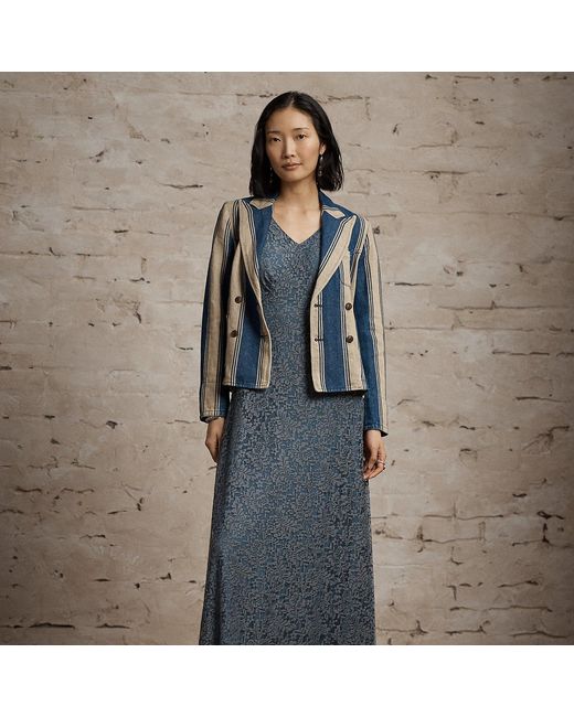 RRL Blue Floral Lace Dress