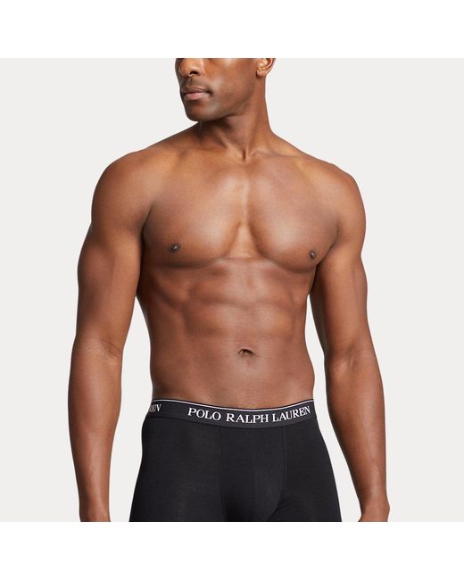 Polo Ralph Lauren Verpakking Van Drie Katoenen Boxershorts Met Stretch in het Black voor heren