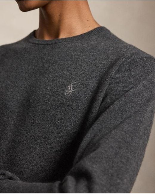 Polo Ralph Lauren Black Wool Crewneck Jumper for men
