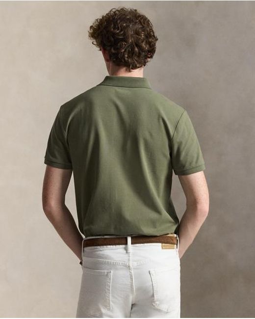 Polo Ralph Lauren Green Custom Slim Fit Stretch Mesh Polo Shirt for men